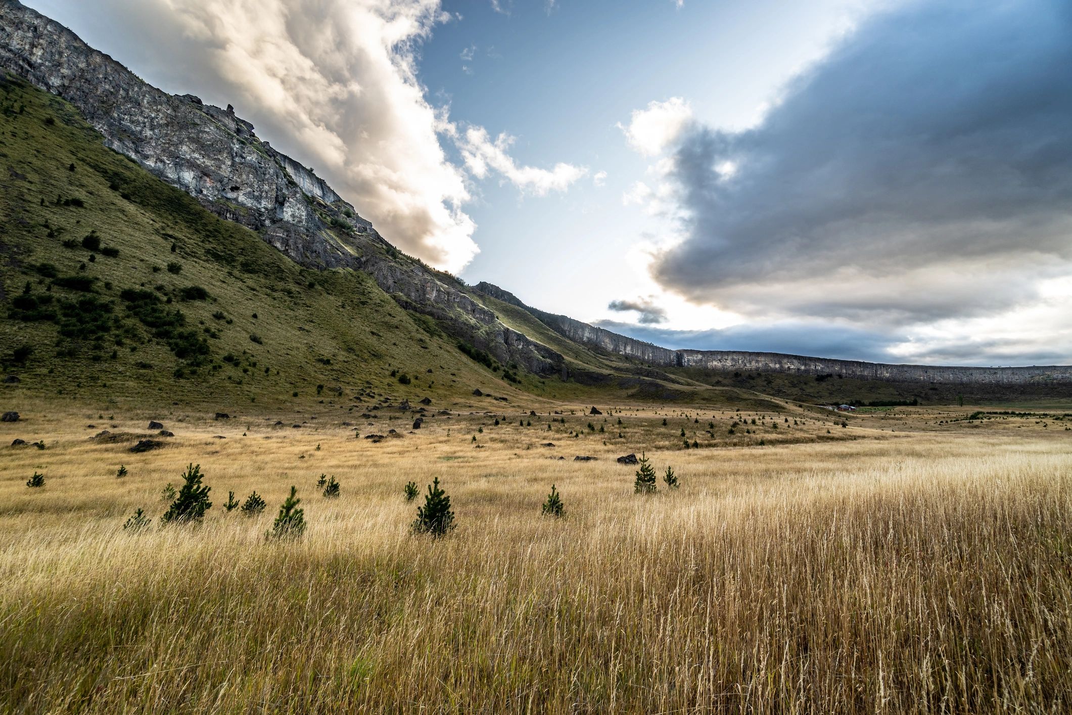 Cliff landscape near Coyhaique in Chilean Patagonia