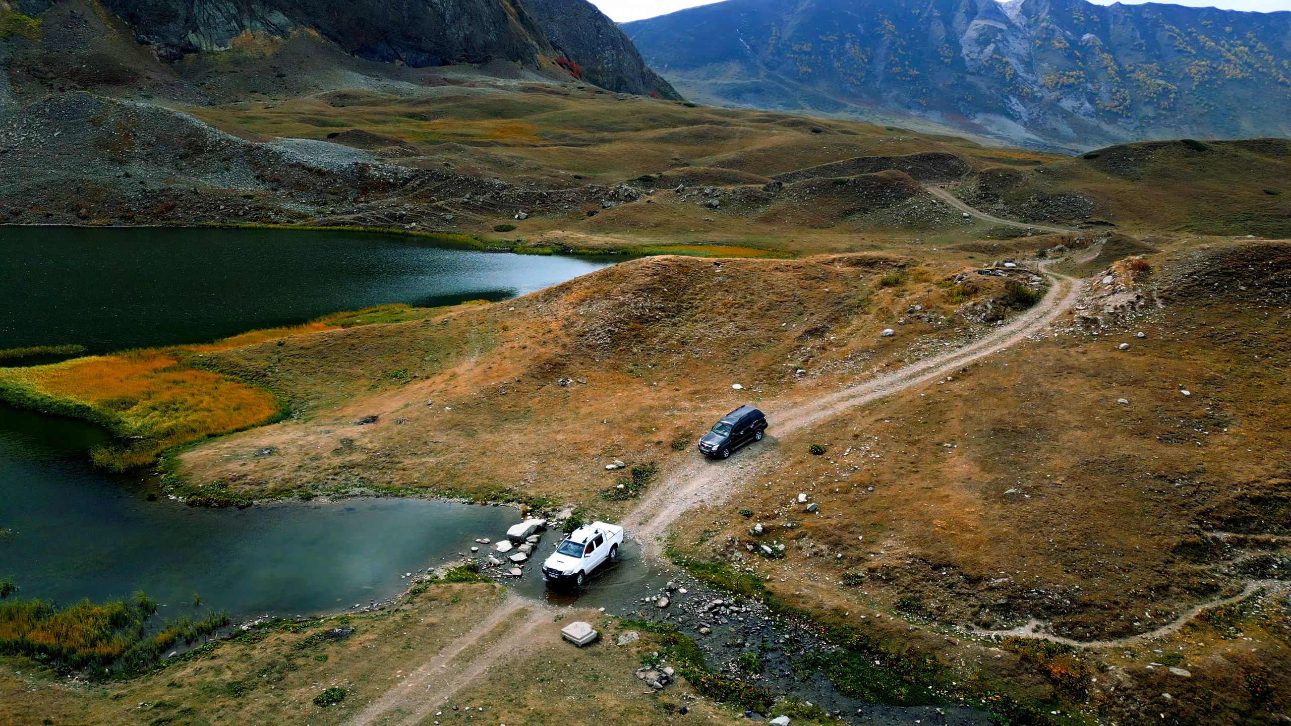 Aerial autumn landscape showing ecological richness
